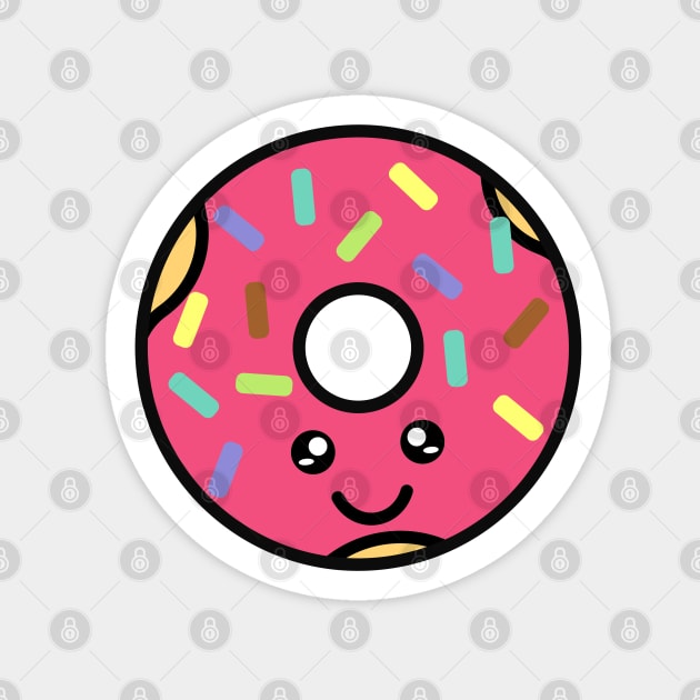 Kawaii Donut Pattern Sticker by latheandquill